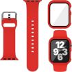 Apple Watch Ultra 2/1 49mm Red Silicone Band & PC Case with Film - 1