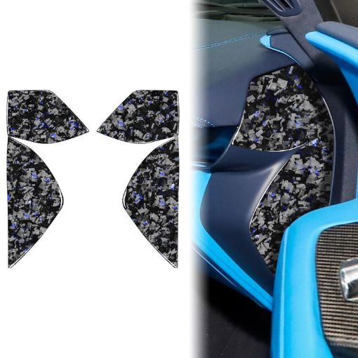 Chevrolet Corvette C8 2020+ Gold Foil Carbon Fiber Slot Stickers (4pcs) - 1