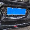 Red Forged Gold Foil Carbon Fiber License Plate Frame for Corvette C8 - 4