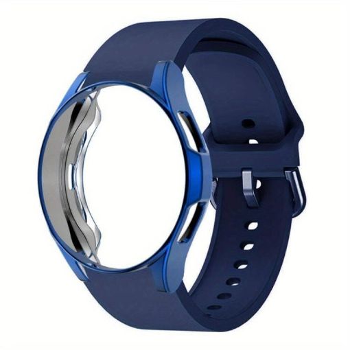 Samsung Galaxy Watch 7 40mm Dark Blue Silicone Band with PC Case - 1