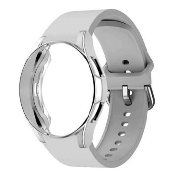 Samsung Galaxy Watch 4 Classic 46mm Grey Silicone Band with PC Case - 1