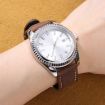 22mm Red Retro Crazy Horse Leather Watch Band xDfind - 4