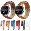 20mm Bamboo Texture Pin Buckle Leather Watch Band - Black - 2