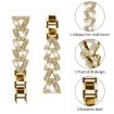 20mm Gold Diamond Metal Watch Band for Garmin Venu/Venu 2/Sq/Sq2 - 3