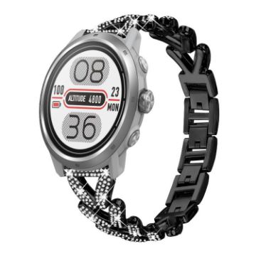 20mm Black Diamond Metal Watch Band for COROS APEX 2 42mm/PACE 2 - 1
