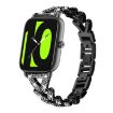 20mm Black Diamond Metal Watch Band for Xiaomi Haylou RS4 Plus LS11/LS12 - 1