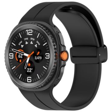 Samsung Galaxy Watch 8/8 Classic Magnetic Silicone Band Black Buckle - 1