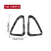 Gold Foil Carbon Fiber Car Door Stickers for Corvette C8 2020+, Blue - 2