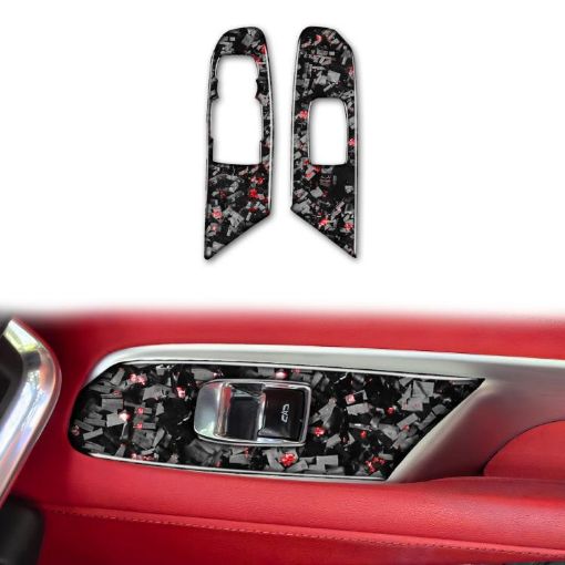 Chevrolet Corvette C8 2020 Gold Foil Carbon Fiber Window Stickers (2pcs) - 1