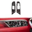 Gold Foil Carbon Fiber Window Stickers for Corvette C8 2020+, Red - 1