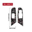 Gold Foil Carbon Fiber Window Stickers for Corvette C8 2020+, Red - 2