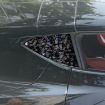 Gold Foil Carbon Fiber Rear Window Stickers for Corvette C8 2020+ (Blue) - 4
