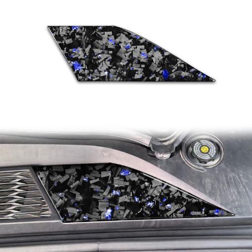Chevrolet Corvette C8 2020+ Blue Carbon Fiber Front Vent Sticker - 1