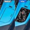 Gold Foil Carbon Fiber Cup Cover Sticker for Chevrolet Corvette C8 2020+ - 5