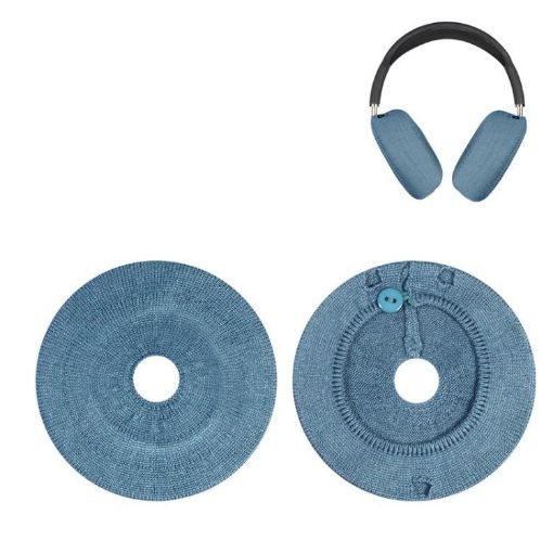 Apple AirPods Max Knitted Dust Cover 2pcs - Blue Earphone Protector - 1