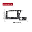 Gold Foil Carbon Fiber Screen Frame Sticker for Corvette C8 2020+ Blue - 2