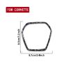 Gold Foil Carbon Fiber Steering Wheel Sticker for Chevrolet Corvette C8 - 2