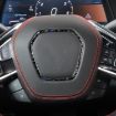 Gold Foil Carbon Fiber Steering Wheel Sticker for Chevrolet Corvette C8 - 3