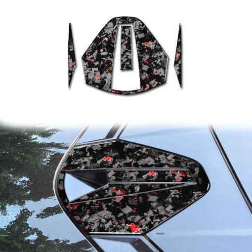 Chevrolet Corvette C8 2020 Gold Foil Carbon Fiber Roof Stickers 4pcs Set - 1