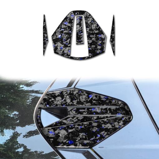 Chevrolet Corvette C8 Carbon Fiber Roof Camera Stickers 4pcs Set - 1
