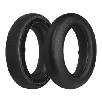 Meizu HD60 Earphone Covers - 2pcs Protein Leather Snap-on (Black) - 1