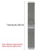 22mm Silver Milanese Parachute Buckle Stainless Steel Mesh Watch Band - 2