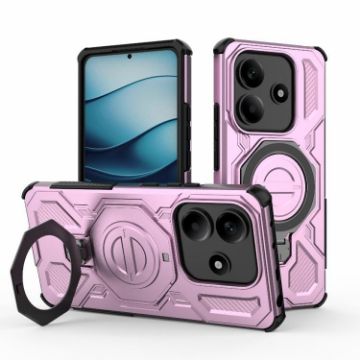 Redmi Note 14 5G Pink MagSafe Magnetic TPU+PC Phone Case J-20 - 1