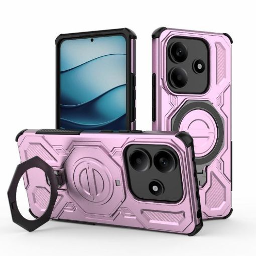 Redmi Note 14 5G Pink MagSafe Magnetic TPU+PC Phone Case J-20 - 1